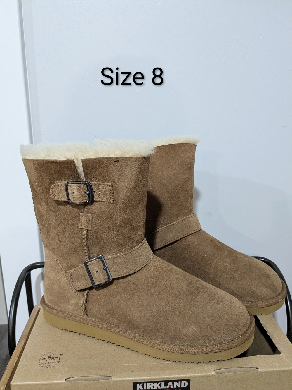 Kirkland Signature Tan Suede Lined Shearling Boots